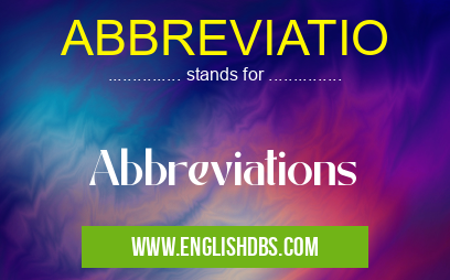 ABBREVIATIO