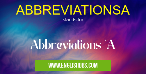 ABBREVIATIONSA