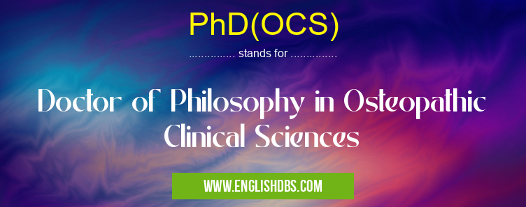 PhD(OCS)