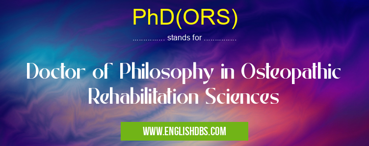 PhD(ORS)