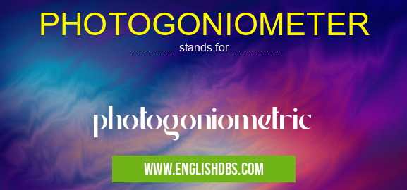 PHOTOGONIOMETER