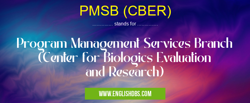 PMSB (CBER)