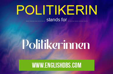 POLITIKERIN