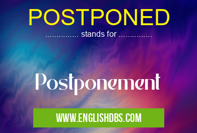 POSTPONED