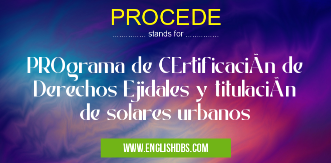 PROCEDE