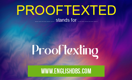 PROOFTEXTED