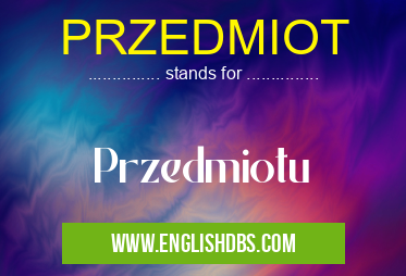 PRZEDMIOT