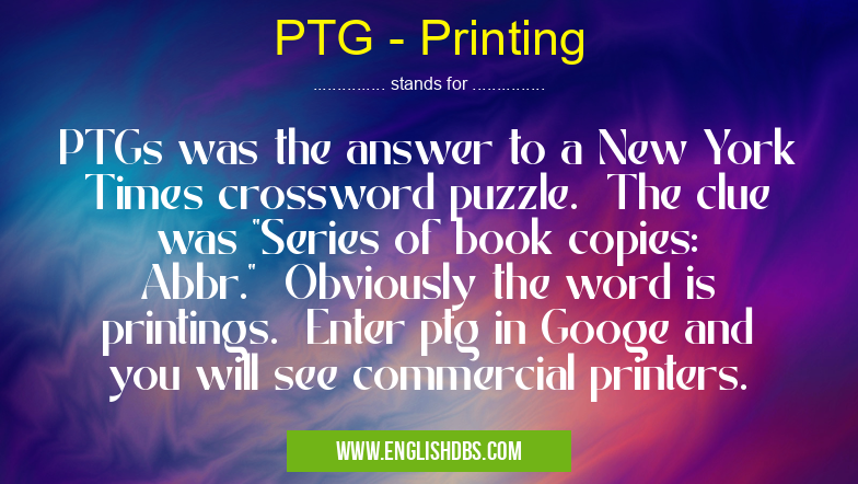 PTG - Printing