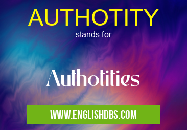 AUTHOTITY