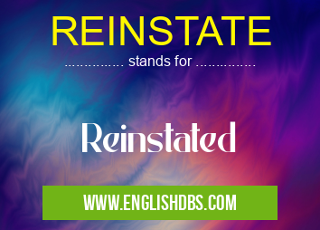 REINSTATE