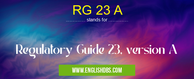 RG 23 A