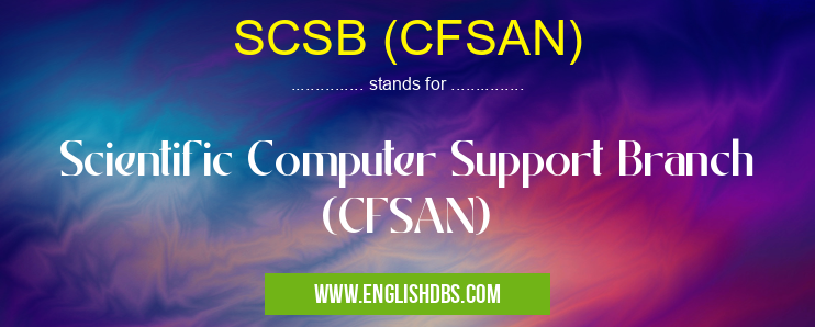 SCSB (CFSAN)