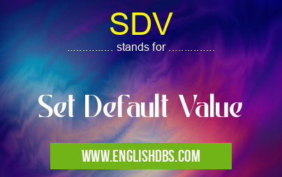 SDV