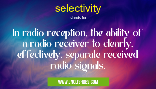 selectivity