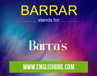 BARRAR