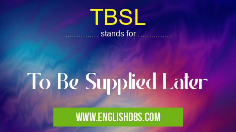 TBSL