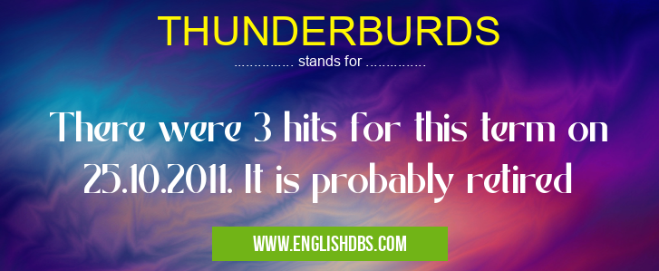 THUNDERBURDS