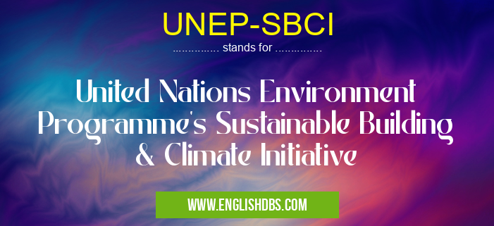 UNEP-SBCI