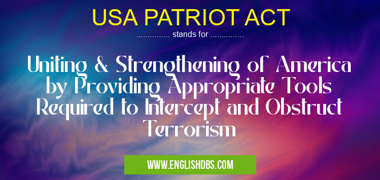 USA PATRIOT ACT