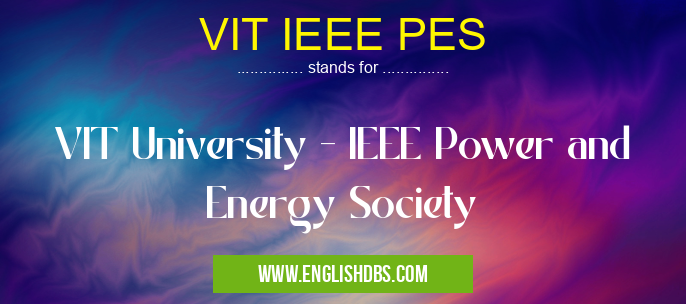 VIT IEEE PES