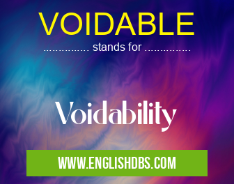 VOIDABLE