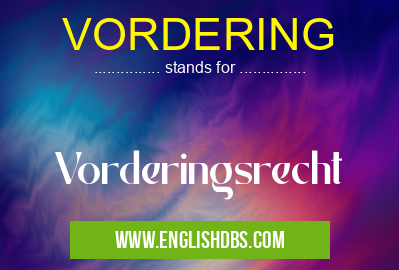 VORDERING