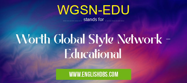 WGSN-EDU