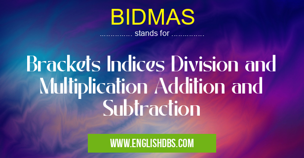 BIDMAS