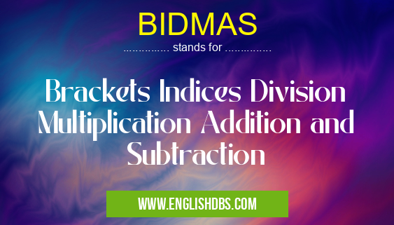 BIDMAS