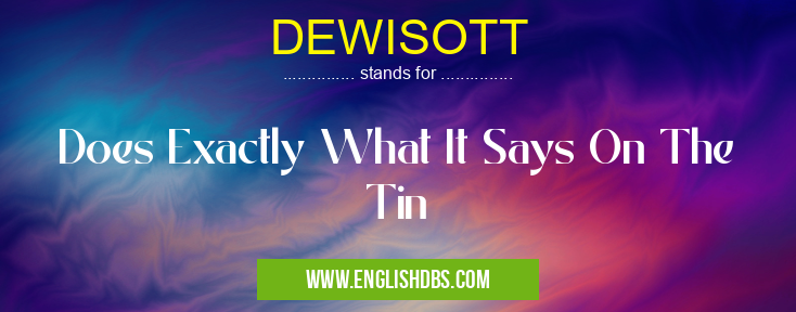 DEWISOTT